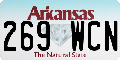 AR license plate 269WCN