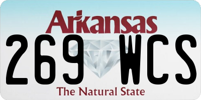 AR license plate 269WCS