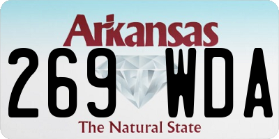 AR license plate 269WDA