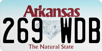 AR license plate 269WDB