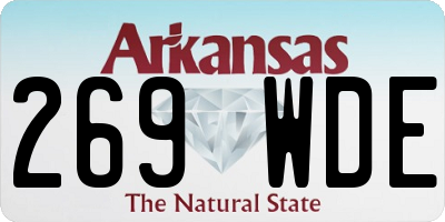 AR license plate 269WDE