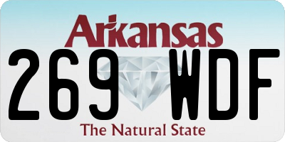 AR license plate 269WDF