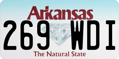 AR license plate 269WDI