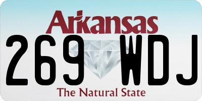 AR license plate 269WDJ