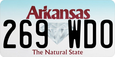 AR license plate 269WDO