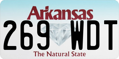 AR license plate 269WDT