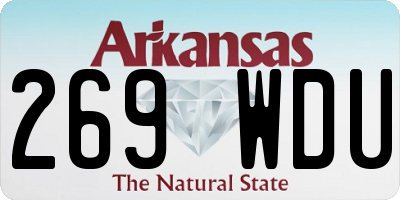 AR license plate 269WDU