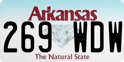 AR license plate 269WDW