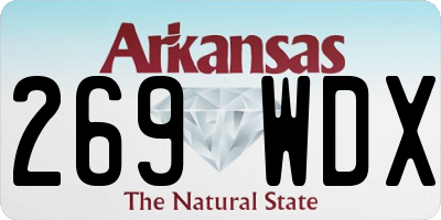 AR license plate 269WDX