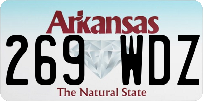 AR license plate 269WDZ