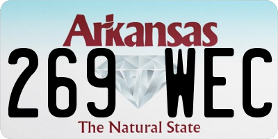 AR license plate 269WEC
