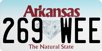 AR license plate 269WEE