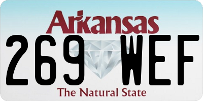 AR license plate 269WEF
