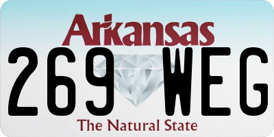 AR license plate 269WEG