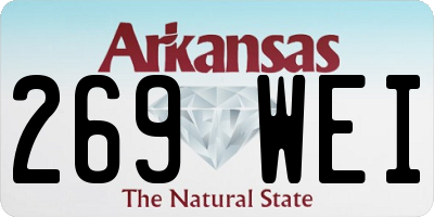 AR license plate 269WEI