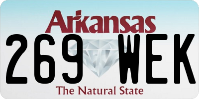 AR license plate 269WEK