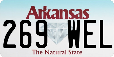 AR license plate 269WEL