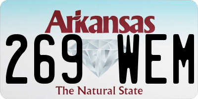 AR license plate 269WEM