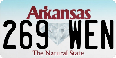 AR license plate 269WEN