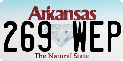 AR license plate 269WEP