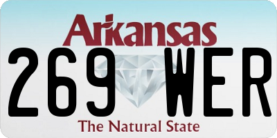 AR license plate 269WER