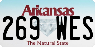 AR license plate 269WES