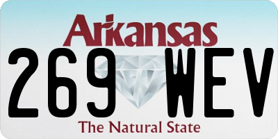 AR license plate 269WEV