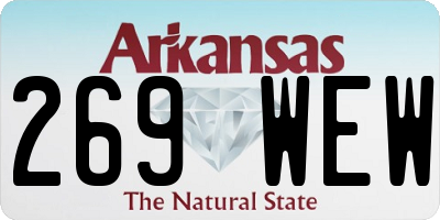 AR license plate 269WEW
