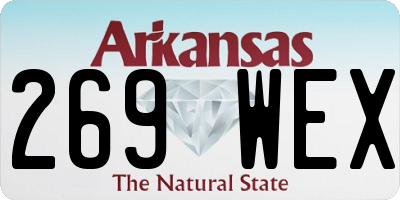 AR license plate 269WEX