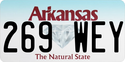 AR license plate 269WEY