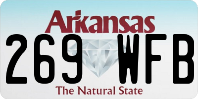 AR license plate 269WFB