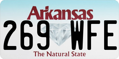 AR license plate 269WFE