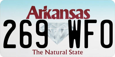 AR license plate 269WFO