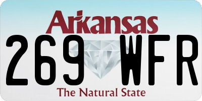 AR license plate 269WFR