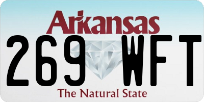 AR license plate 269WFT