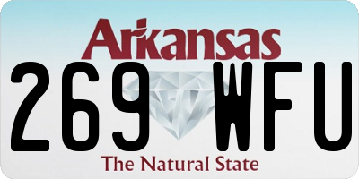AR license plate 269WFU