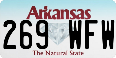AR license plate 269WFW