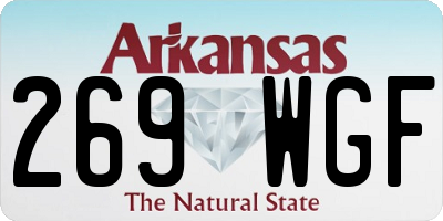 AR license plate 269WGF