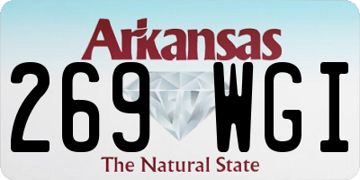 AR license plate 269WGI