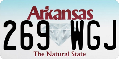 AR license plate 269WGJ