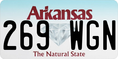 AR license plate 269WGN