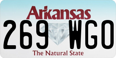 AR license plate 269WGO