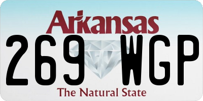 AR license plate 269WGP
