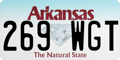 AR license plate 269WGT