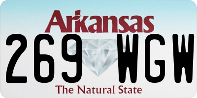 AR license plate 269WGW