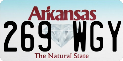 AR license plate 269WGY