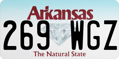 AR license plate 269WGZ