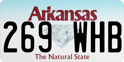 AR license plate 269WHB