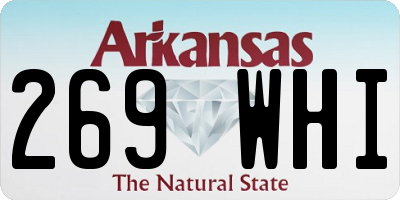 AR license plate 269WHI