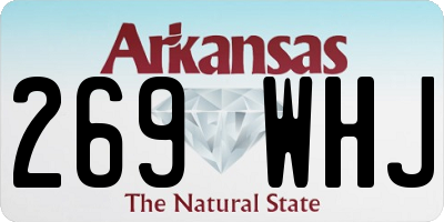 AR license plate 269WHJ